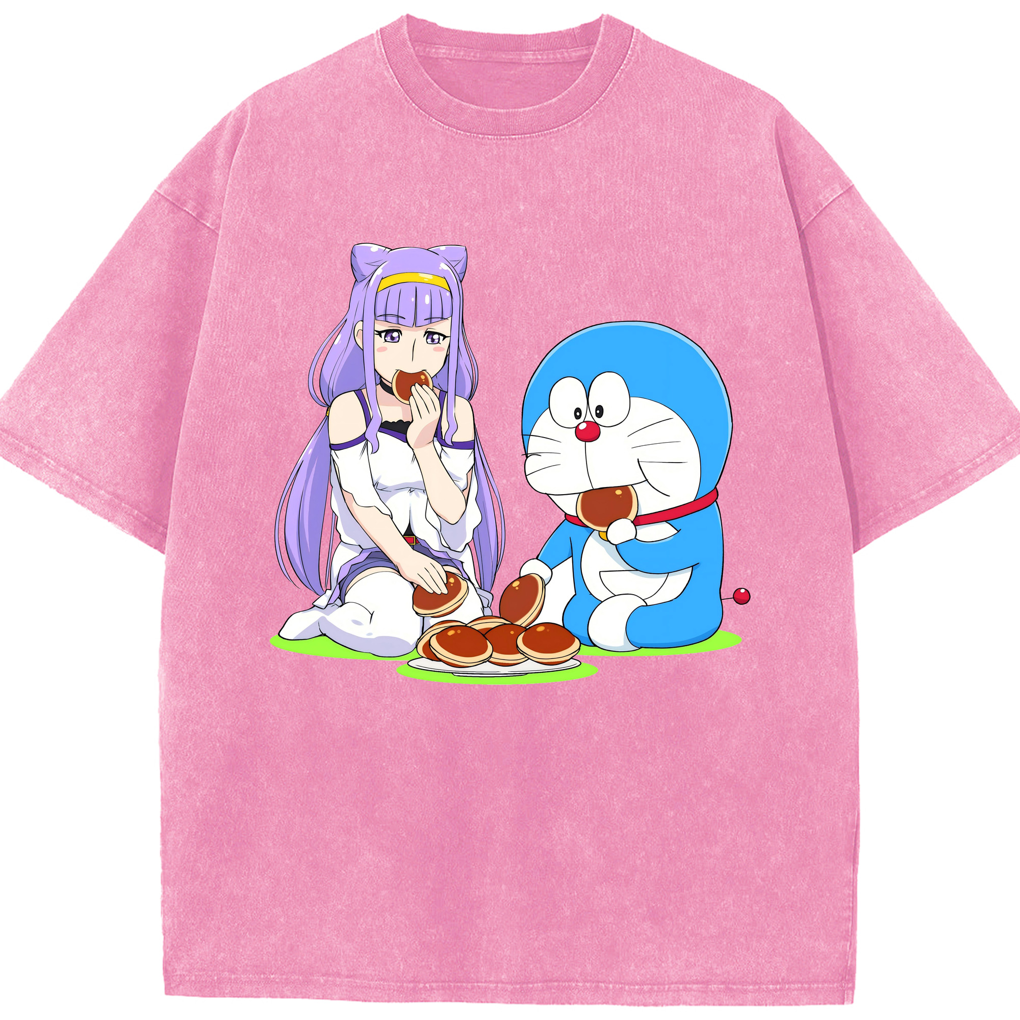 （画像用） ドラえもん Doraemon 綿100% ヴィンテージ風 半袖Tシャツ（フロントプリント）